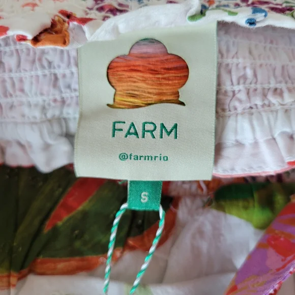 NWT FARM Rio Mixed White Layered Floral Midi Dress Size S - Picture 11 of 14